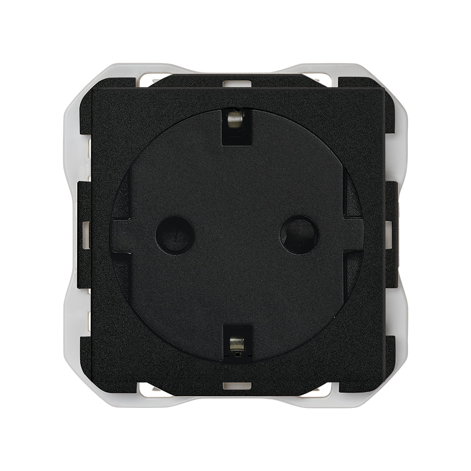Base de enchufe schuko de 16A, con sistema clean cuadrado Simon serie 270
