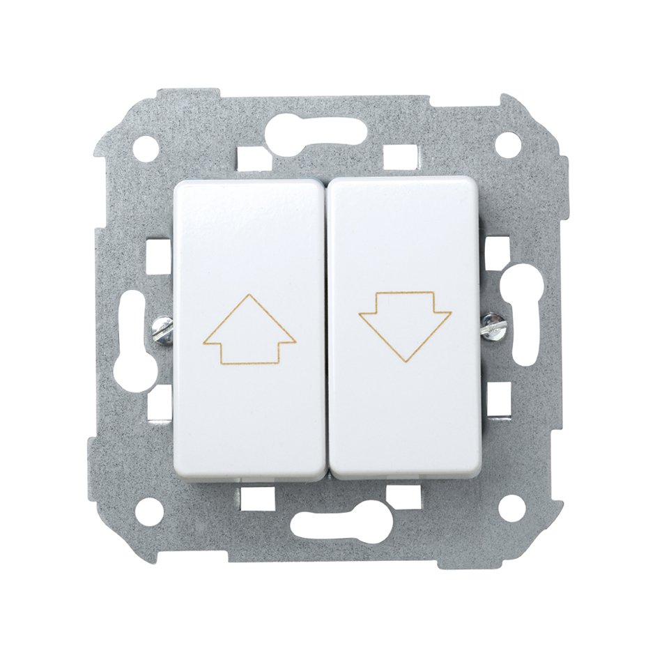 Pulsador doble para persianas, Simon Serie 27 Play