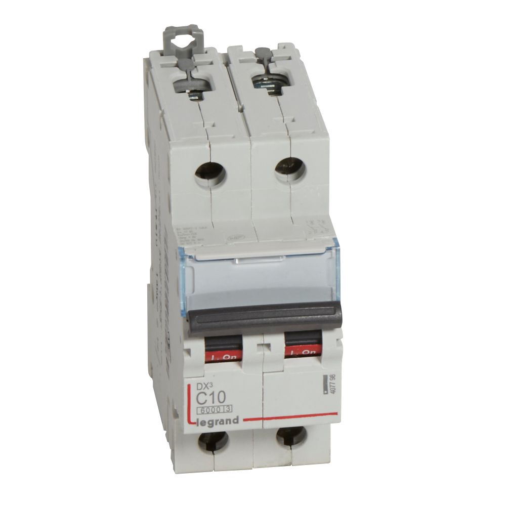Interruptor magnetotérmico 2 polos - corte a 6/10kA - 230/400V~ - curva C - Legrand serie DX³