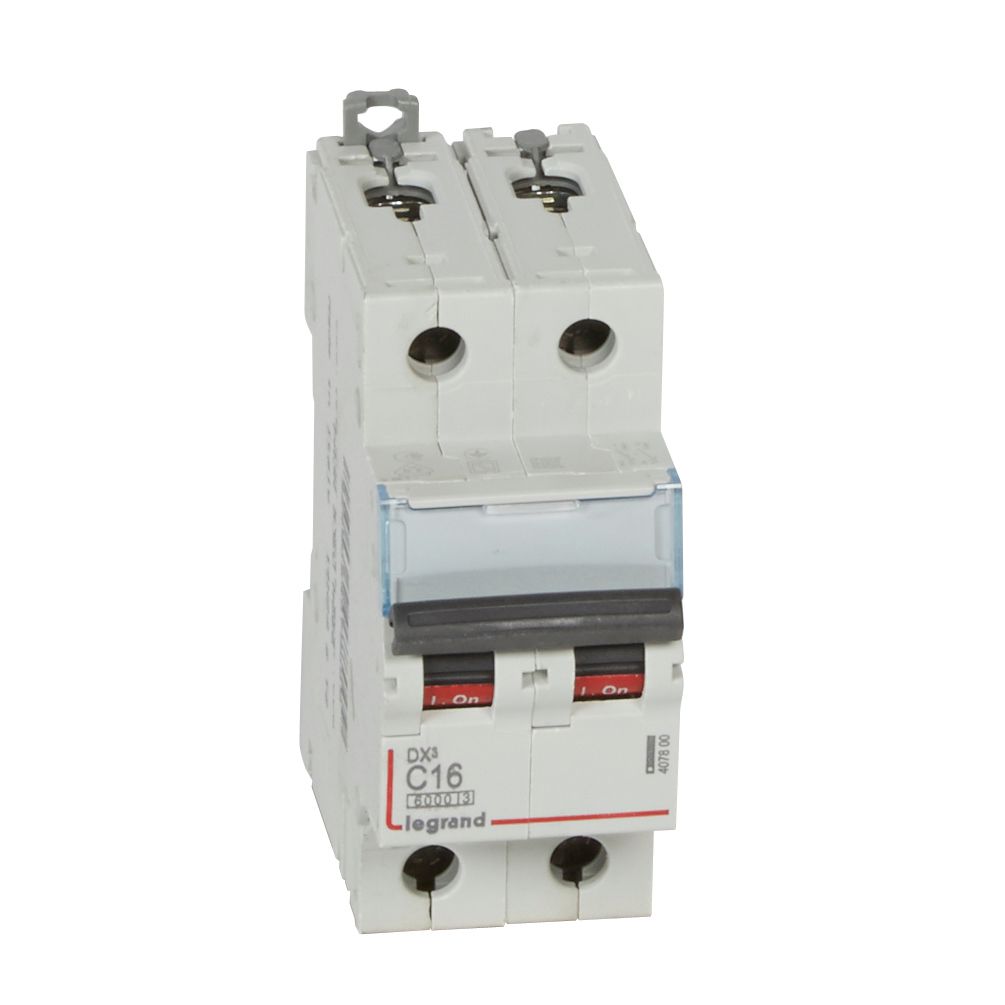 Interruptor magnetotérmico 2 polos - corte a 6/10kA - 230/400V~ - curva C - Legrand serie DX³