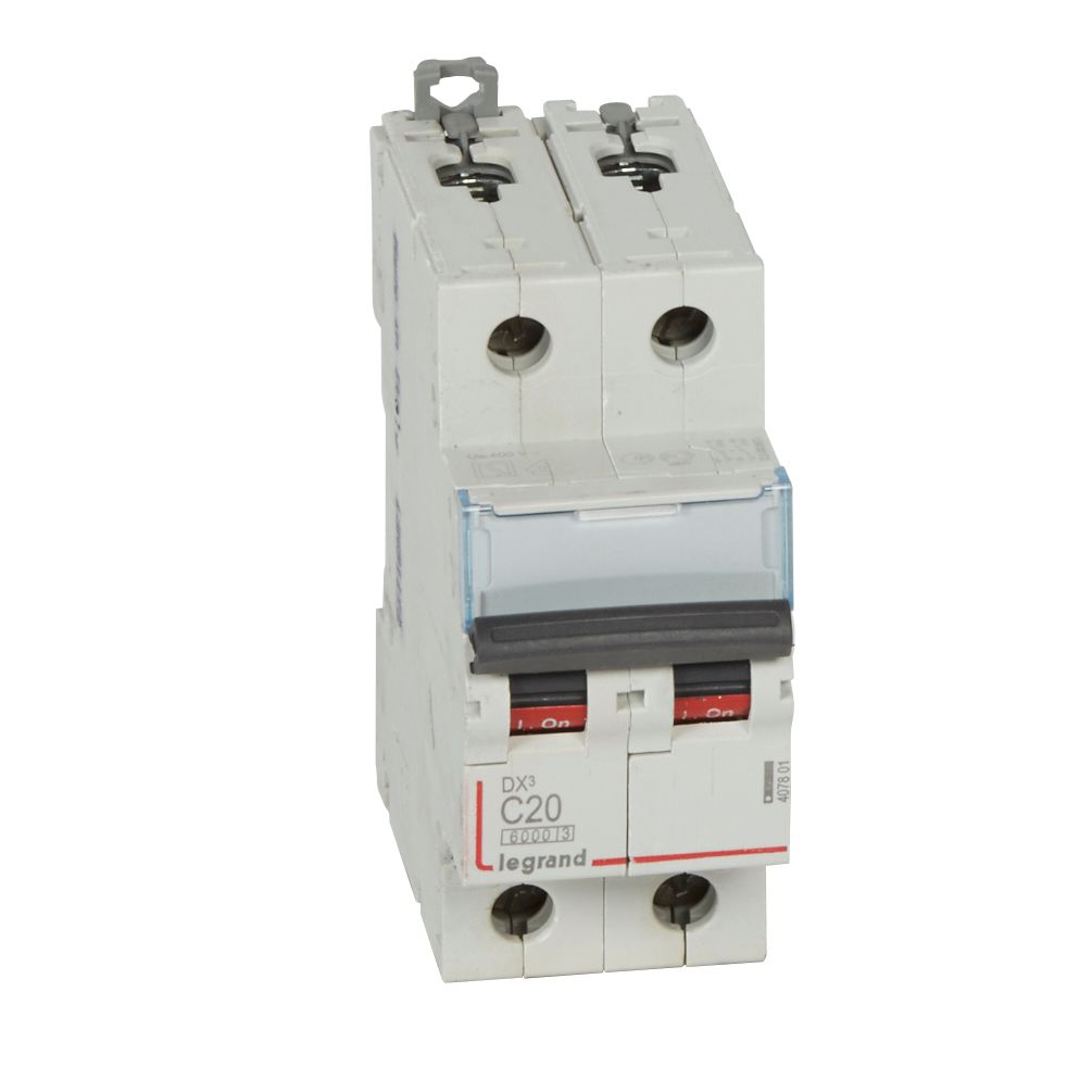 Interruptor magnetotérmico 2 polos - corte a 6/10kA - 230/400V~ - curva C - Legrand serie DX³