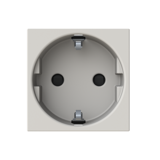 Base enchufe contacto de protección SCHUKO, 2P+T Blanco