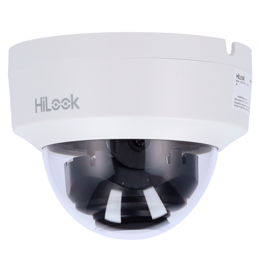 Cámara tipo Domo IP - Resolución: 2 MP, lente de 2.8 mm - Gran Angular, Hikvision gama Hilook