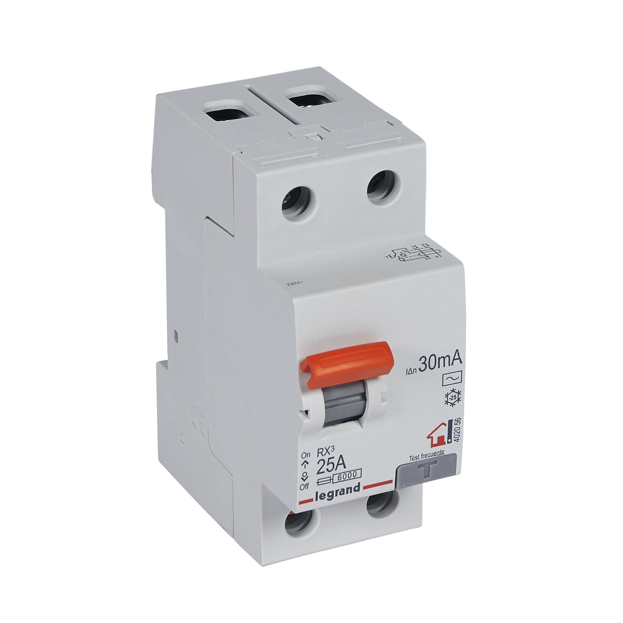 Interruptor diferencial 2 polos - 25A/30mA - Tipo AC - 230V~ Legrand serie RX³