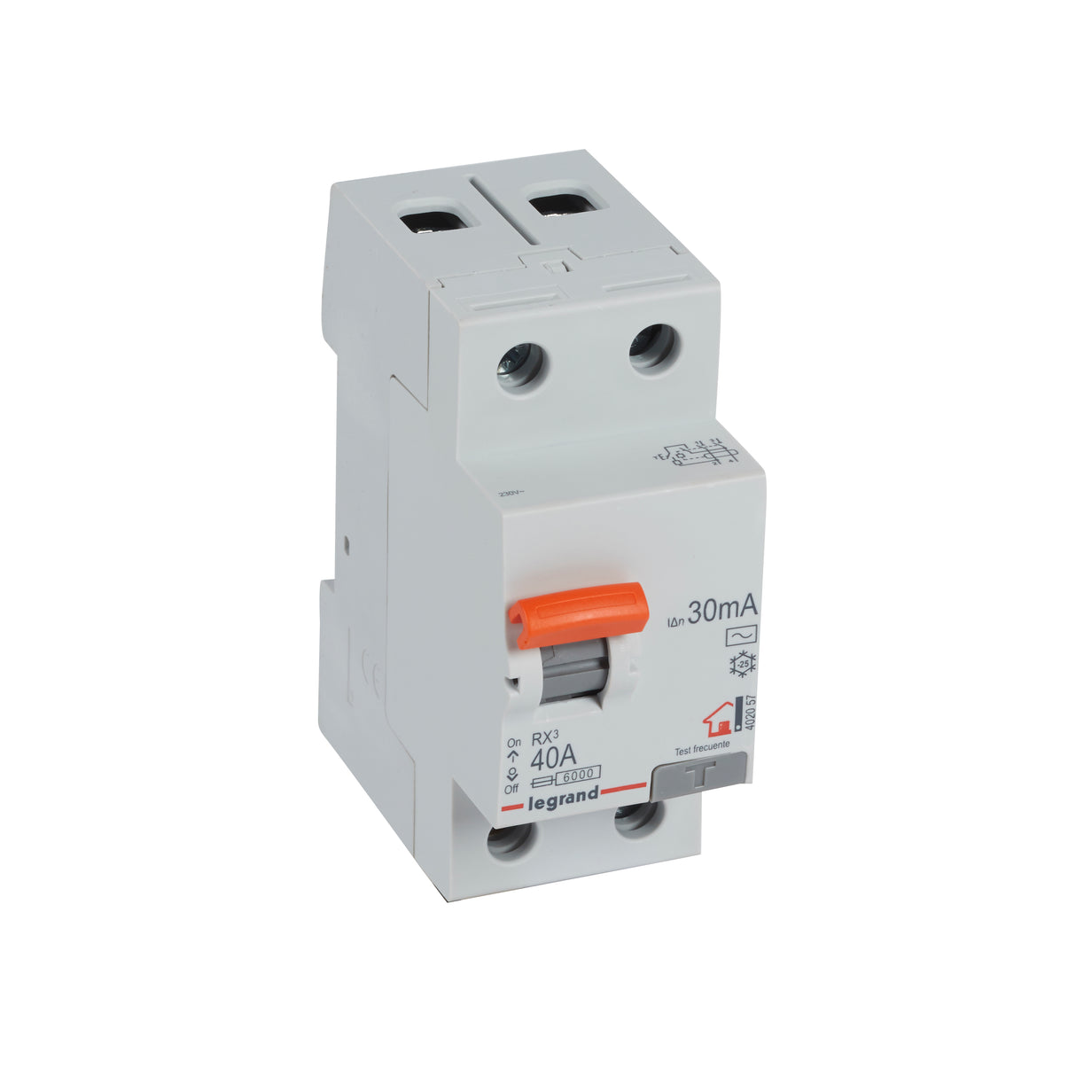 Interruptor diferencial 2 polos - 40A/30mA - Tipo AC - 230V~ Legrand serie RX³