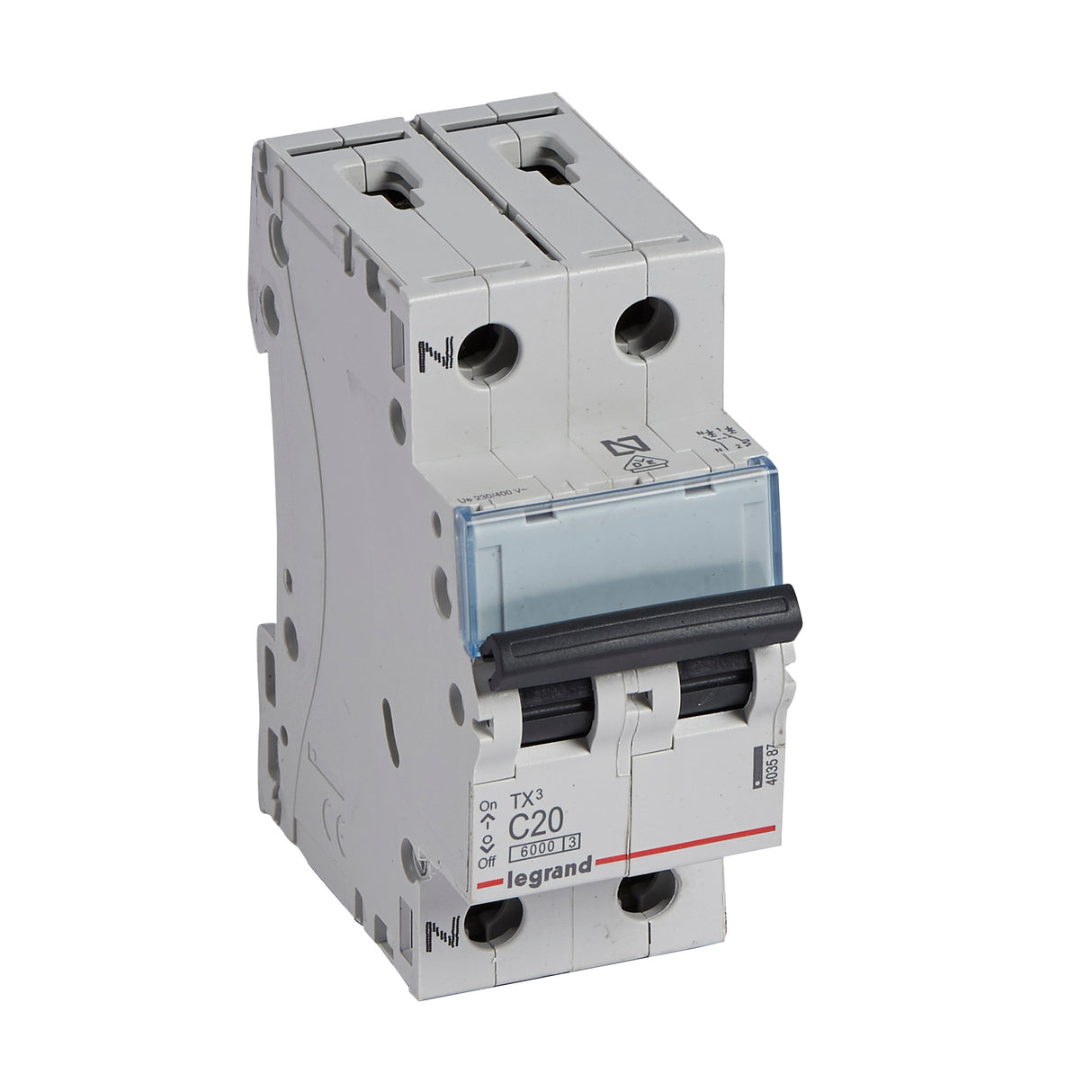 Interruptor magnetotérmico 1P + N - corte a 6kA - 230V~ - curva C - Legrand serie TX³