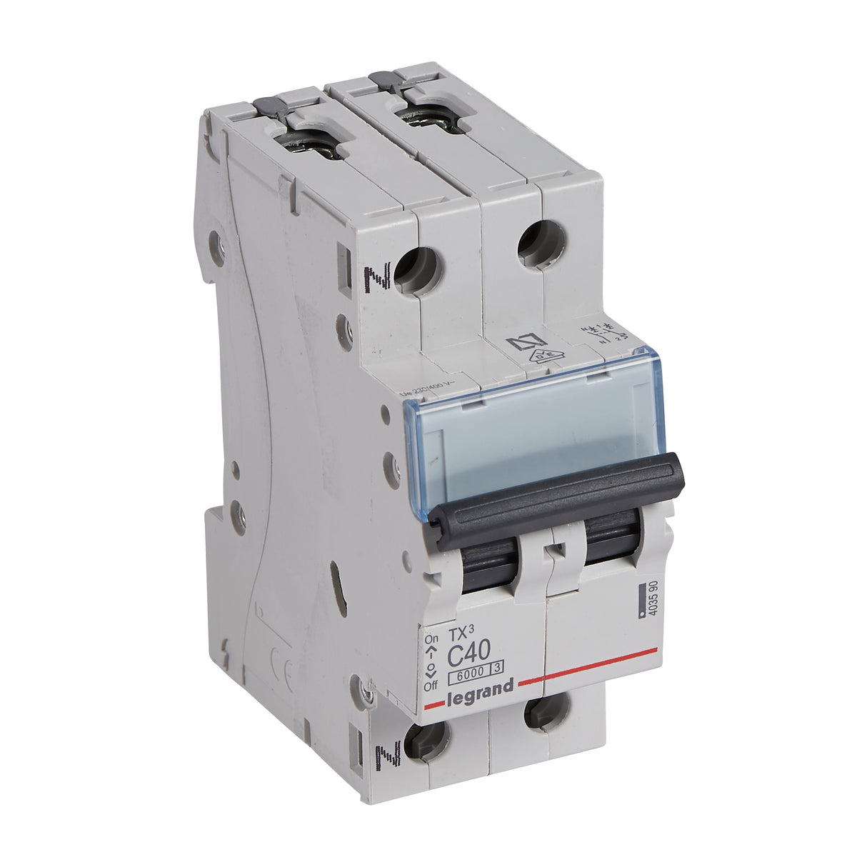Interruptor magnetotérmico 1P + N - corte a 6kA - 230V~ - curva C - Legrand serie TX³