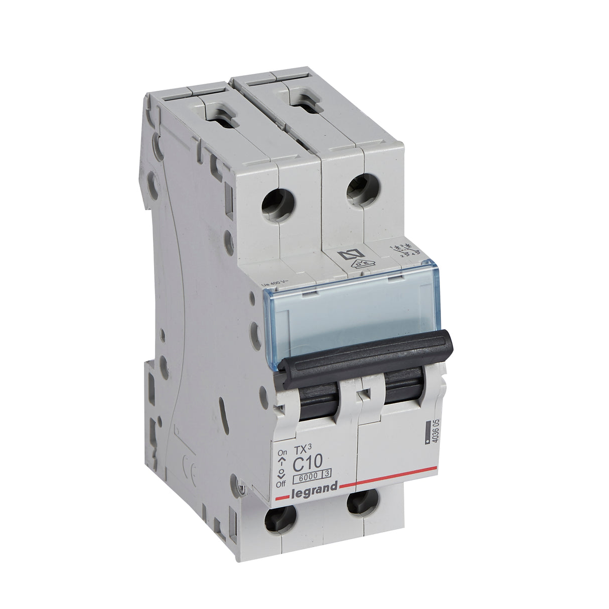 Interruptor magnetotérmico 2 polos - corte a 6kA - 230/400V~ - curva C - Legrand serie TX³