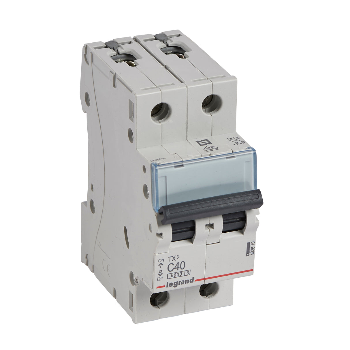 Interruptor magnetotérmico 2 polos - corte a 6kA - 230/400V~ - curva C - Legrand serie TX³