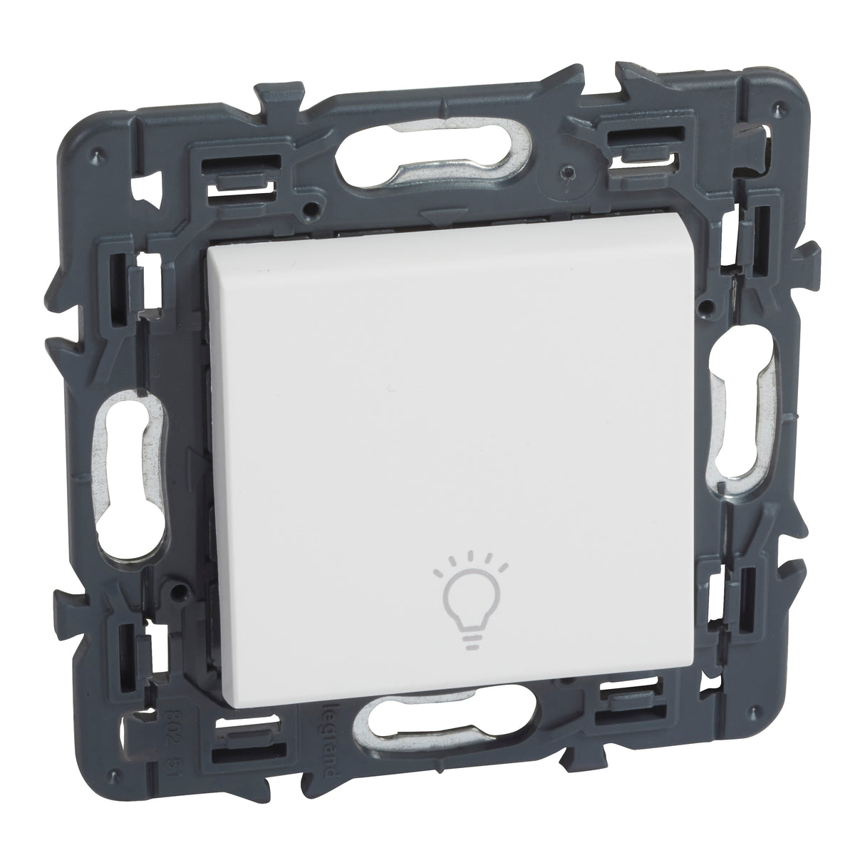 Pulsador - con símbolo de lámpara - 6A - 230V~ - Blanco