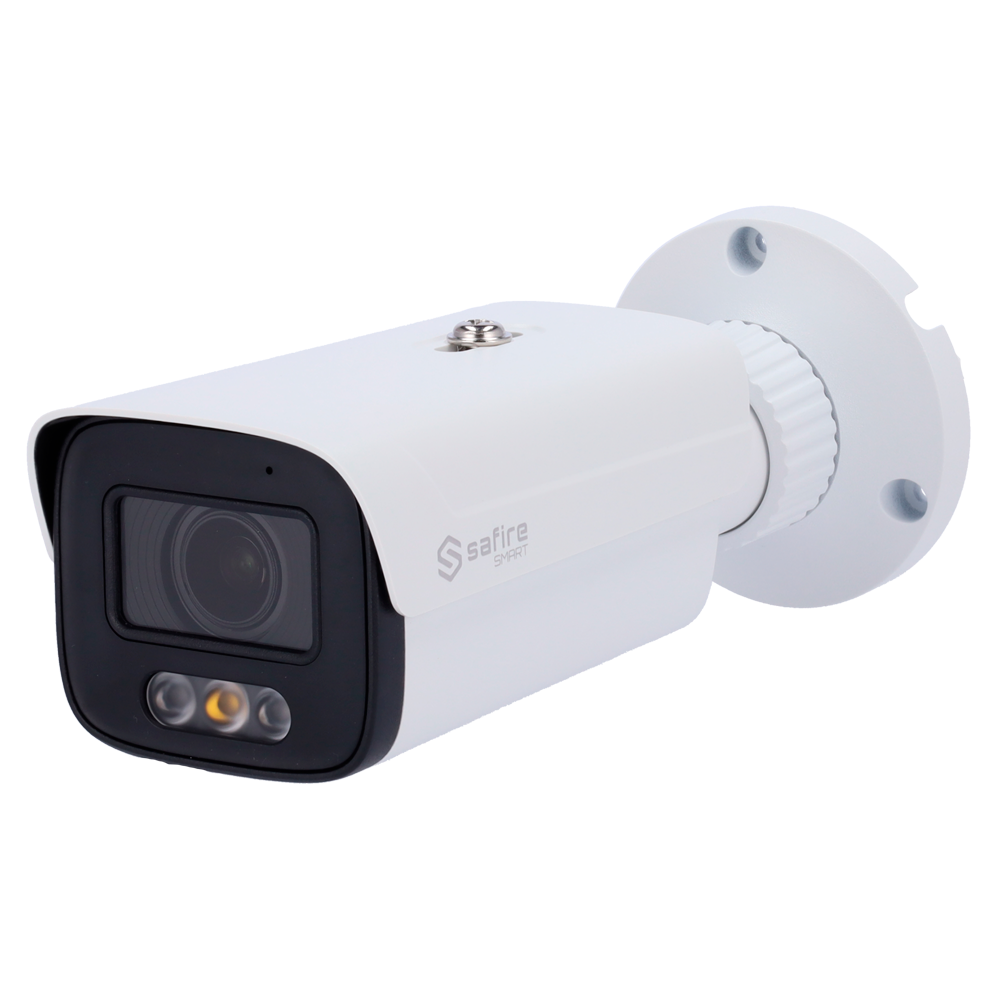 Cámara tipo Bullet IP - Resolución: 5 MP, lente de 2.8 mm - Gran Angular | Lente motorizada, Safire Smart
