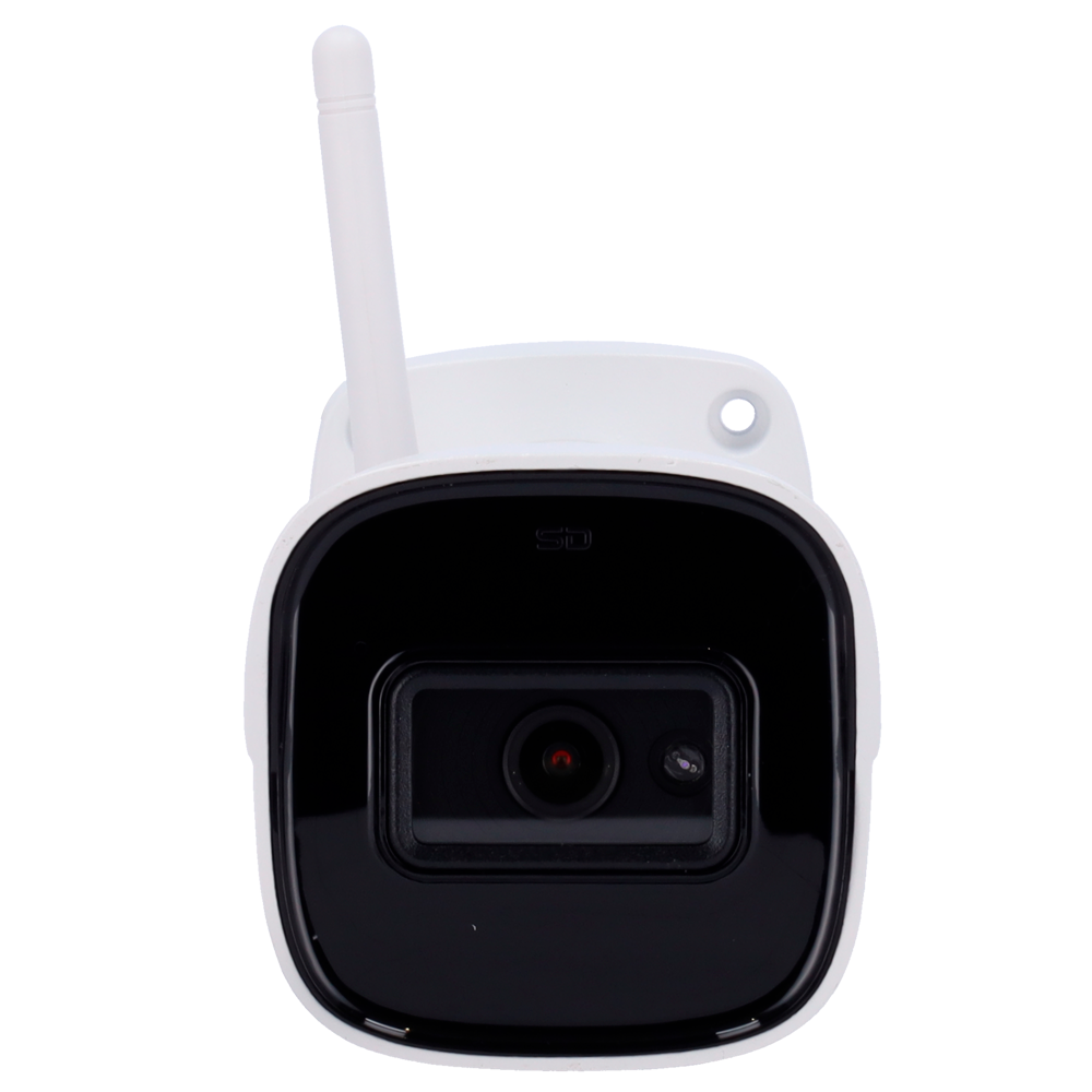 Cámara tipo Bullet con Wi-Fi - Resolución: 4 MP, lente de 2.8 mm - Gran Angular | Entrada de audio, Safire Smart