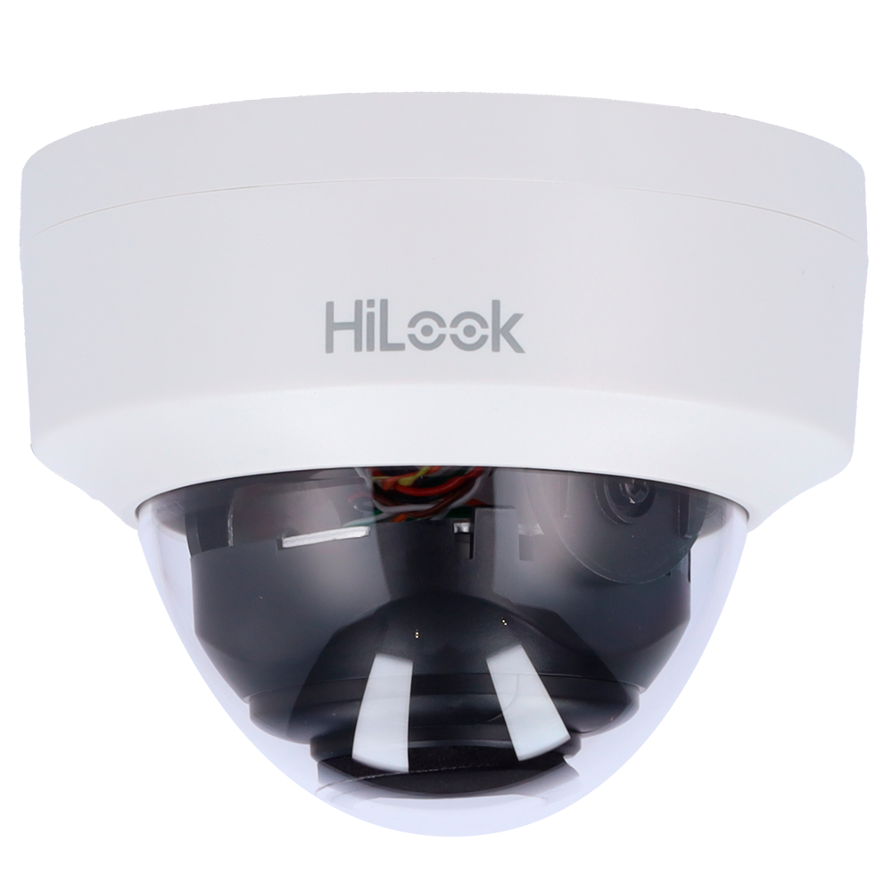 Cámara tipo Domo IP - Resolución: 2 MP, lente de 2.8 mm - Gran Angular, Hikvision gama Hilook