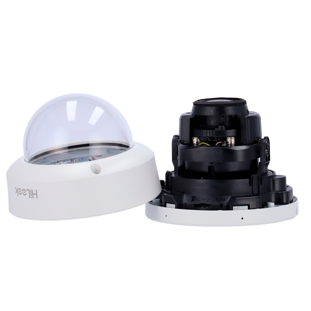Cámara tipo Domo IP - Resolución: 4 MP, lente de 2.8-12 mm - Varifocal | Detección de movimiento, Hikvision gama Hilook