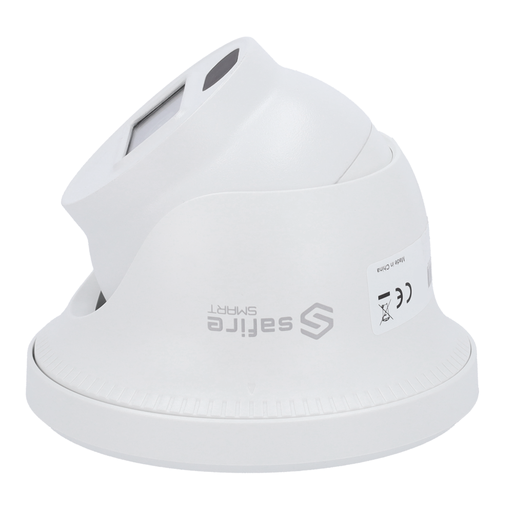 Cámara tipo Turret IP - Resolución: 1 MP, lente de 2.8 mm - Gran Angular | Detección de movimiento, Safire Smart