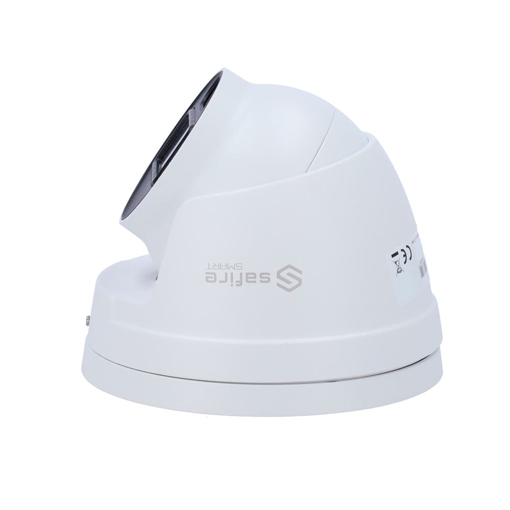 Cámara tipo Turret IP - Resolución: 8 MP, lente de 2.8 mm - Gran Angular | Micrófono integrado, Safire Smart