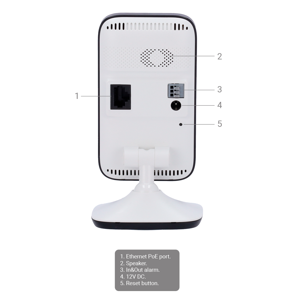 Cámara tipo Cube con Wi-Fi - Resolución: 4 MP, lente de 2,1 mm - 0 | Audio bidireccional, Safire Smart
