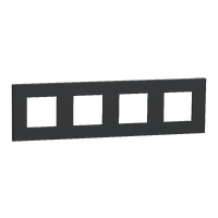 Marco para Interruptor y Enchufe de 4 elementos, Schneider serie New Unica Deco