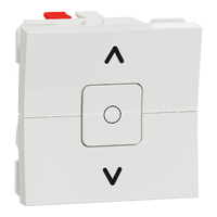 Interruptor de persianas de 3 posiciones de 2 módulos, 6A, Schneider serie New Unica, embordamiento automático