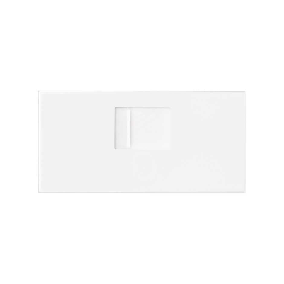Tapa de voz y datos con guardapolvo para 1 conector RJ45 blanco mate Simon 100