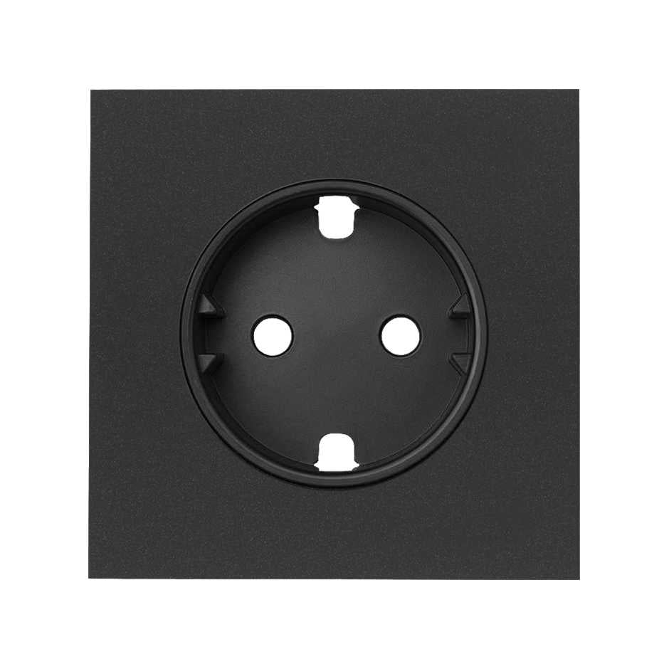 Tapa para la base de enchufe schuko negro mate Simon 100
