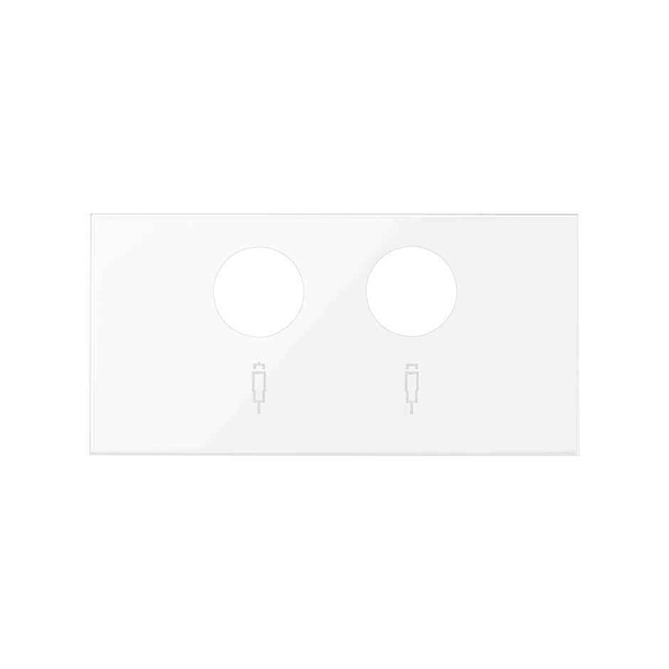Tapa para tomas inductivas de R-TV+SAT blanco brillante Simon 100