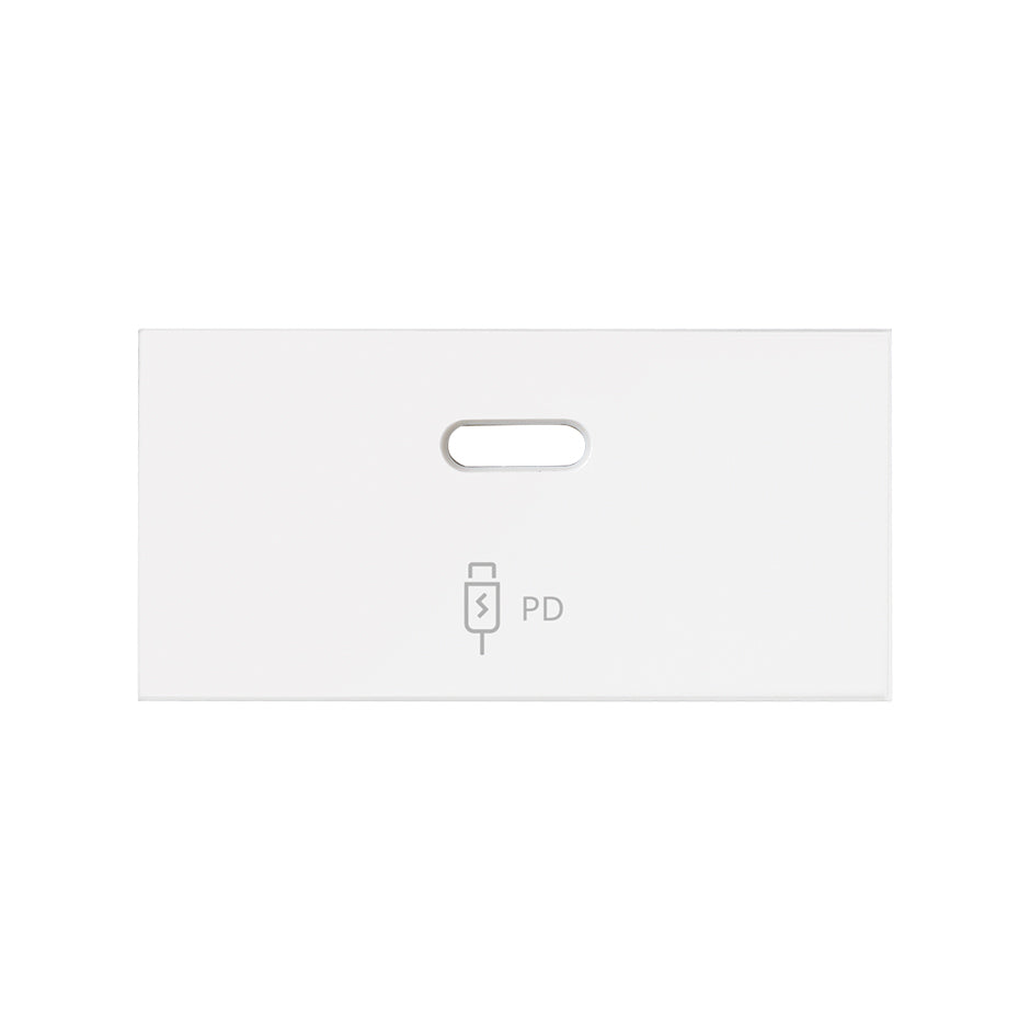 Tapa cargador USB C blanco mate Simon 100