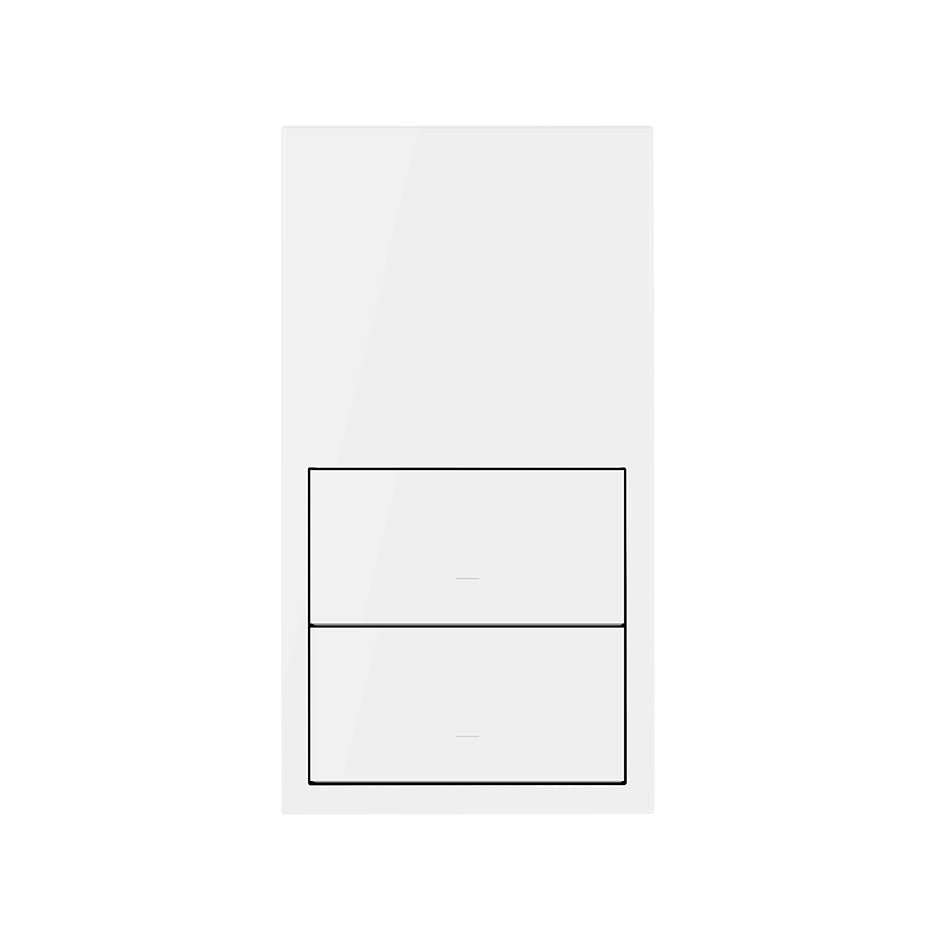 Kit front vertical para 2 elementos con 2 teclas blanco mate Simon 100