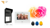 Kit videoportero GOLMAR para 1 vivienda; con placa antivandálica SOUL | pantalla de 7" manos libres y desvío de llamada por Wi-Fi, S5110 / ART 7W