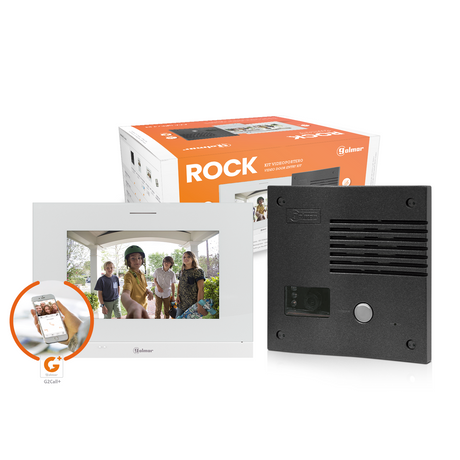 Kit videoportero ROCK de GOLMAR para 1 vivienda; placa antivandálica | pantalla 7" manos libres y desvío de llamada por Wi-Fi, R5110 / ART 7W/G2