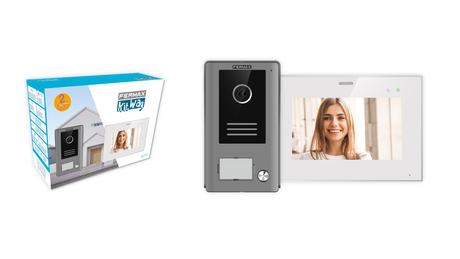 Kit Videoportero 2 hilos FERMAX, para 1 vivienda manos libres 7" | pre-programado (Plug&Play), WiFi | F01521