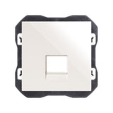 Tapa de voz y datos plana con guardapolvo para 1 conector RJ45  Simon 270