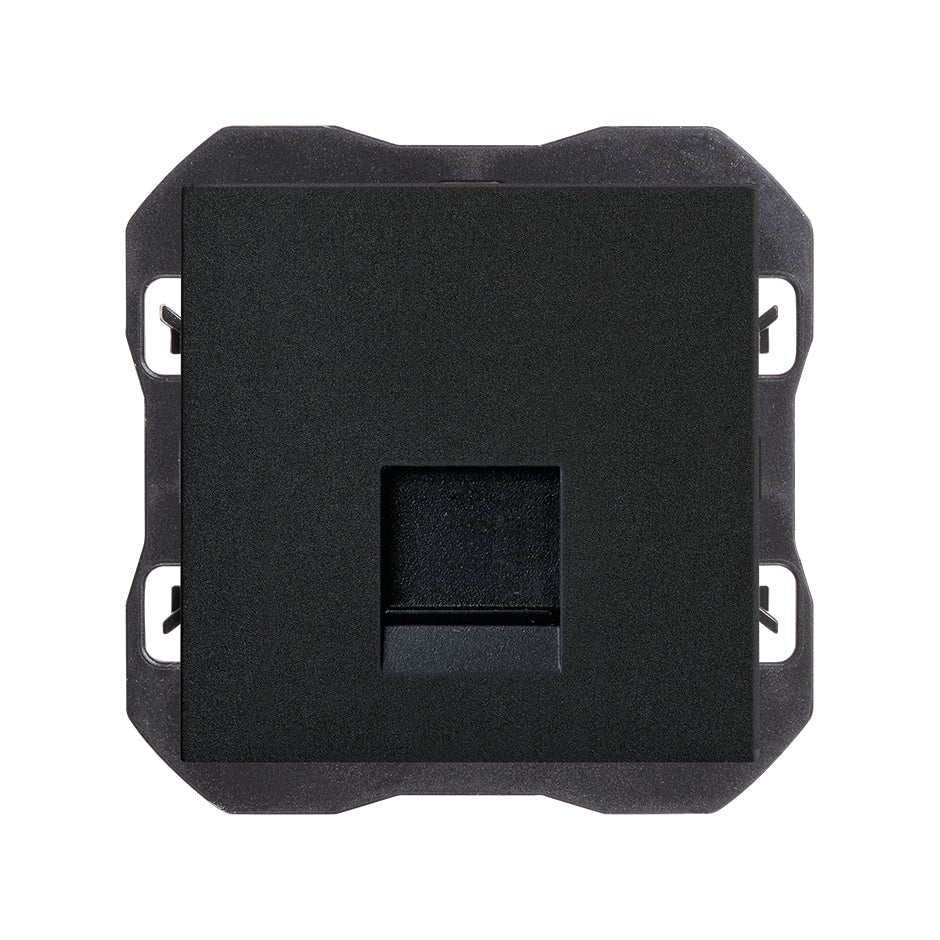 Tapa de voz y datos plana con guardapolvo para 1 conector RJ45  Simon 270