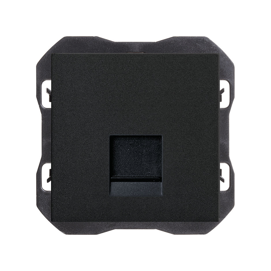 Tapa de voz y datos plana con guardapolvo con 1 conector RJ45  Simon 270