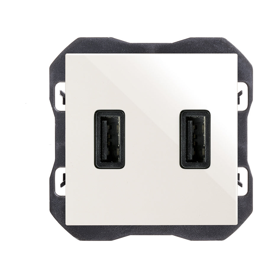 Cargador USB doble 3,1A con smartcharge tipo A Simon 270