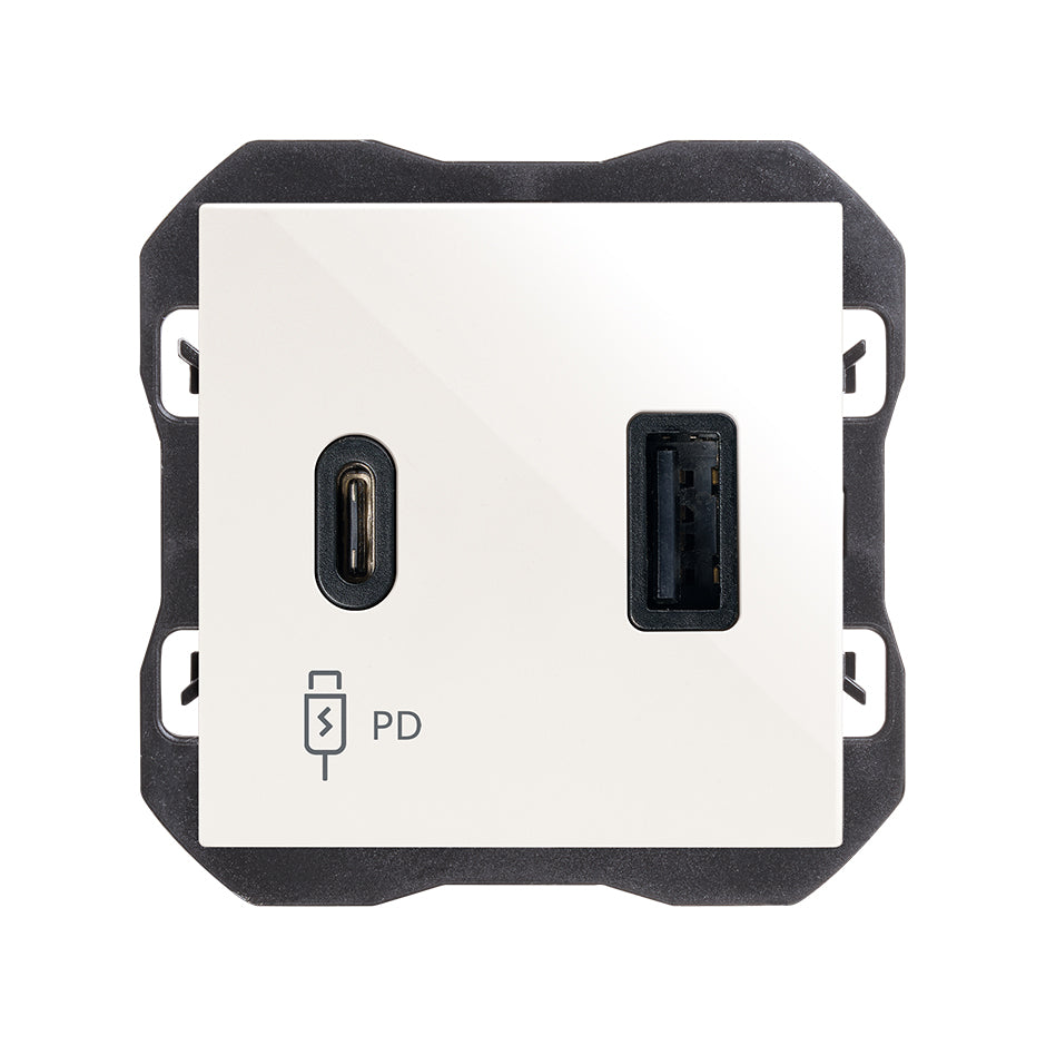 Cargador USB doble A+C 30W Power Delivery  Simon 270