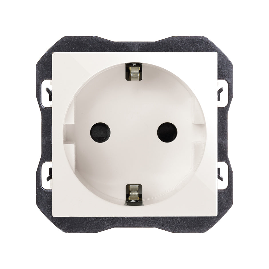 Base de enchufe schuko 16A 250 V~ con sistema de embornamiento a tornillo Simon 270