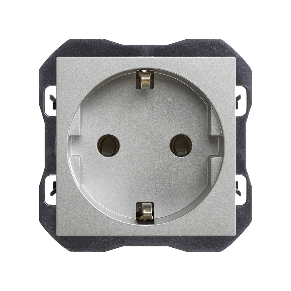 Base de enchufe schuko 16A 250 V~ con sistema de embornamiento a tornillo Simon 270