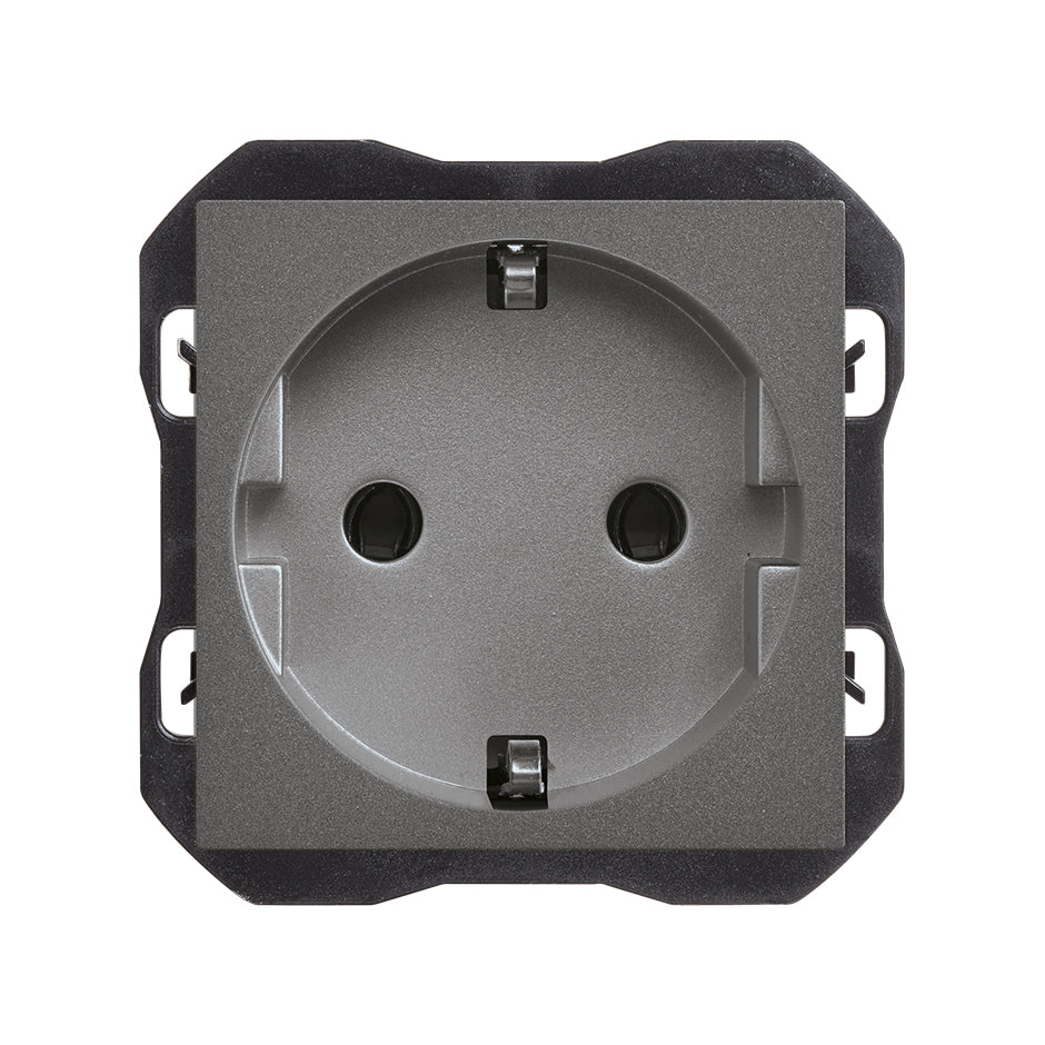 Base de enchufe schuko 16A 250 V~ con sistema de embornamiento a tornillo Simon 270