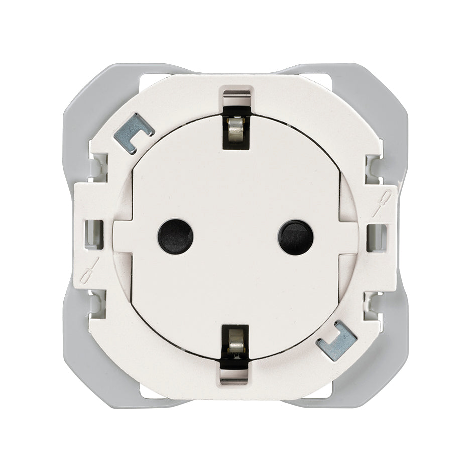 Base de enchufe schuko clean 16A 250 V~ con sistema de embornamiento a tornillo Simon 270
