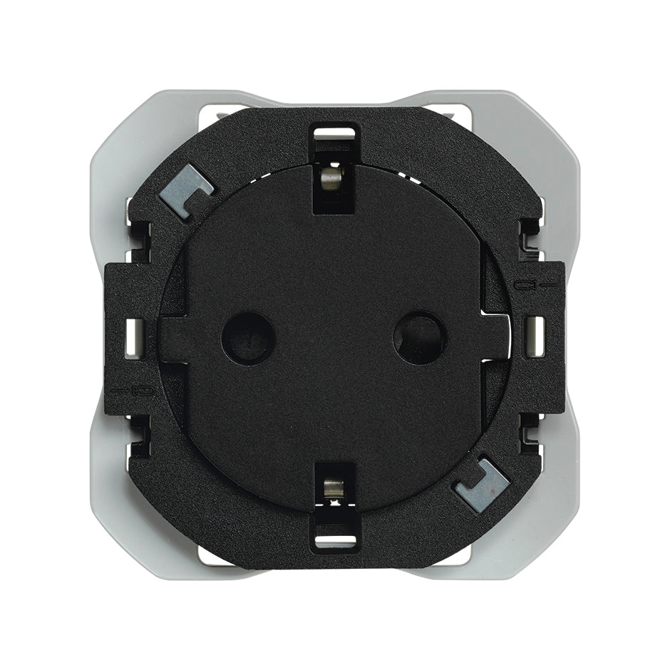 Base de enchufe schuko clean 16A 250 V~ con sistema de embornamiento a tornillo Simon 270