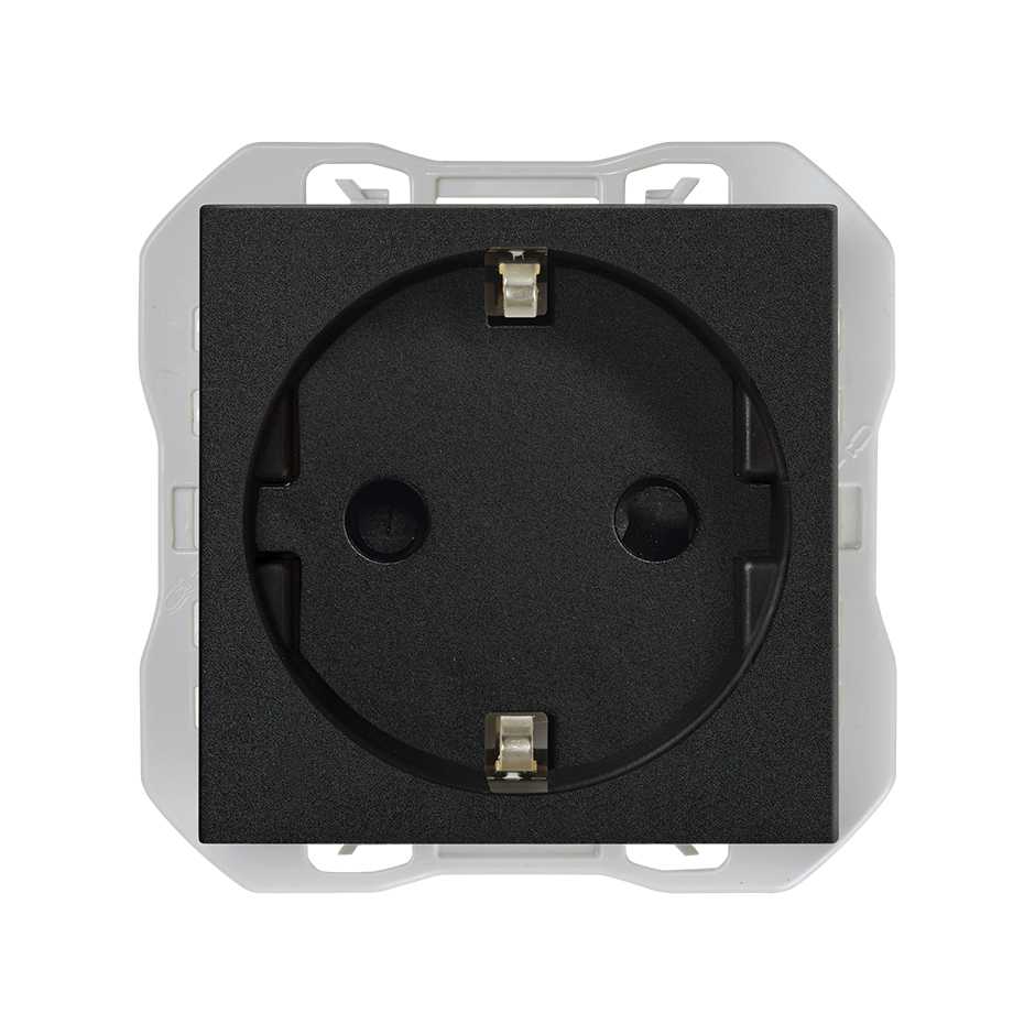 Base de enchufe schuko 16A, Simon serie 270 con embordamiento automático