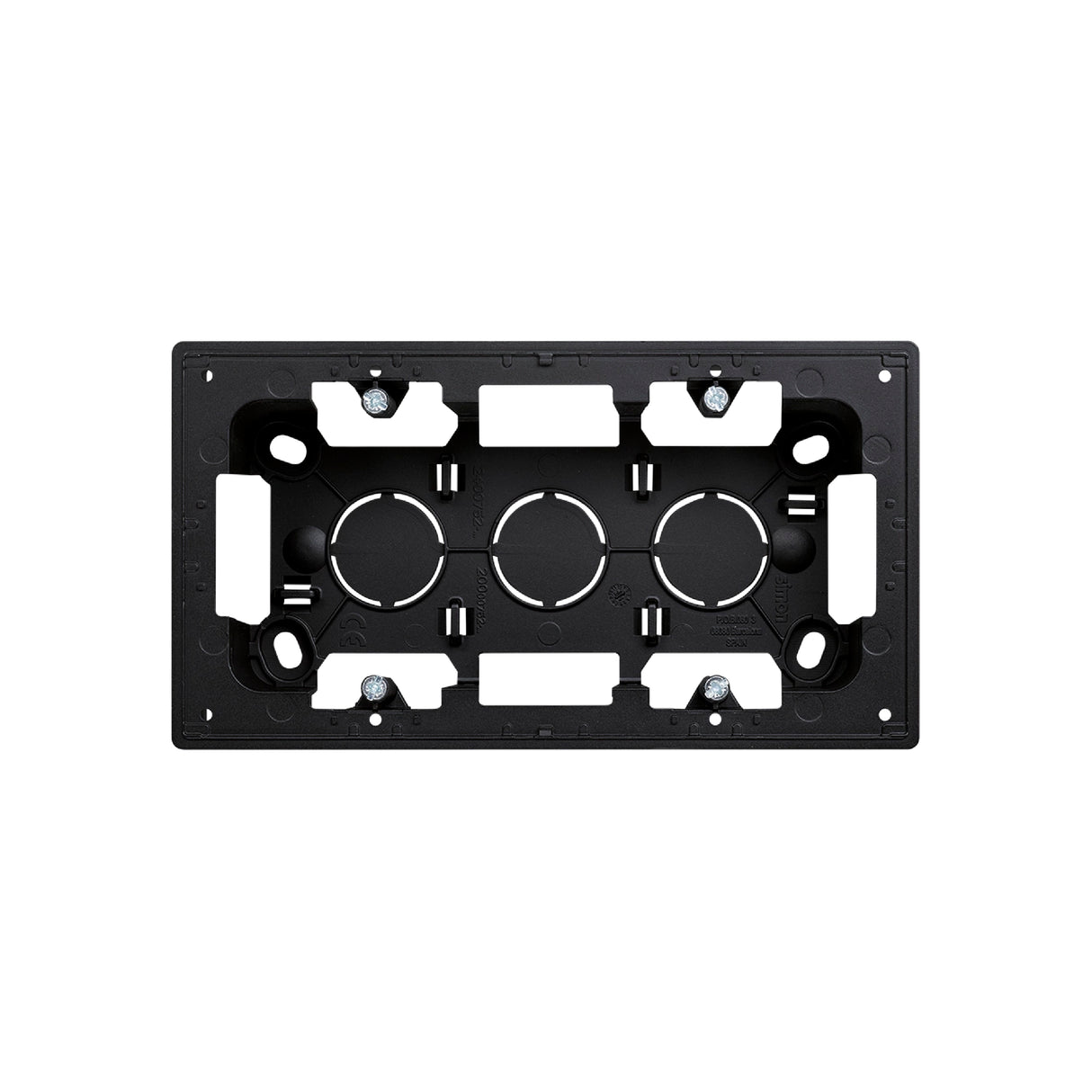 Caja de superficie para 2 elementos negro mate Simon 270