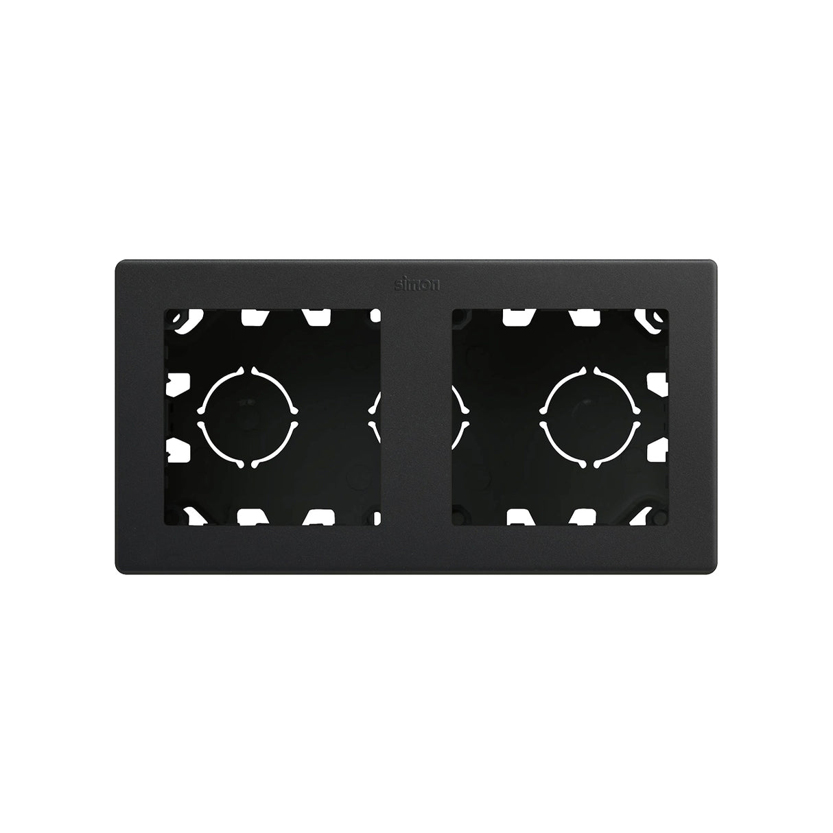 Caja de superficie compacta para 2 elementos negro mate Simon 270