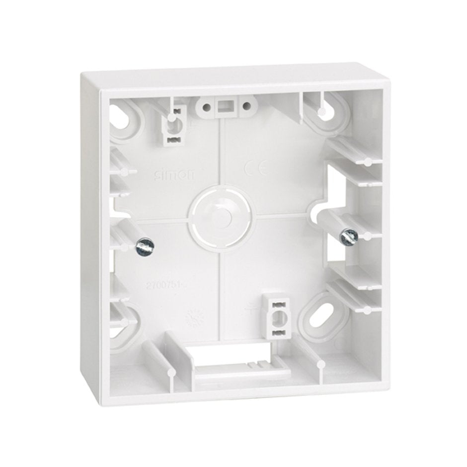 Base para caja pared de superficie para 1 elemento Simon 27 Play