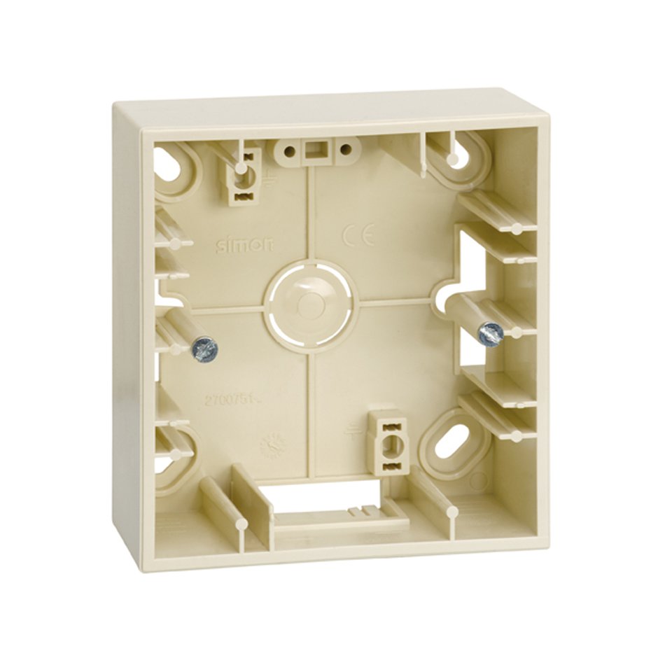Base para caja pared de superficie para 1 elemento Simon 27 Play