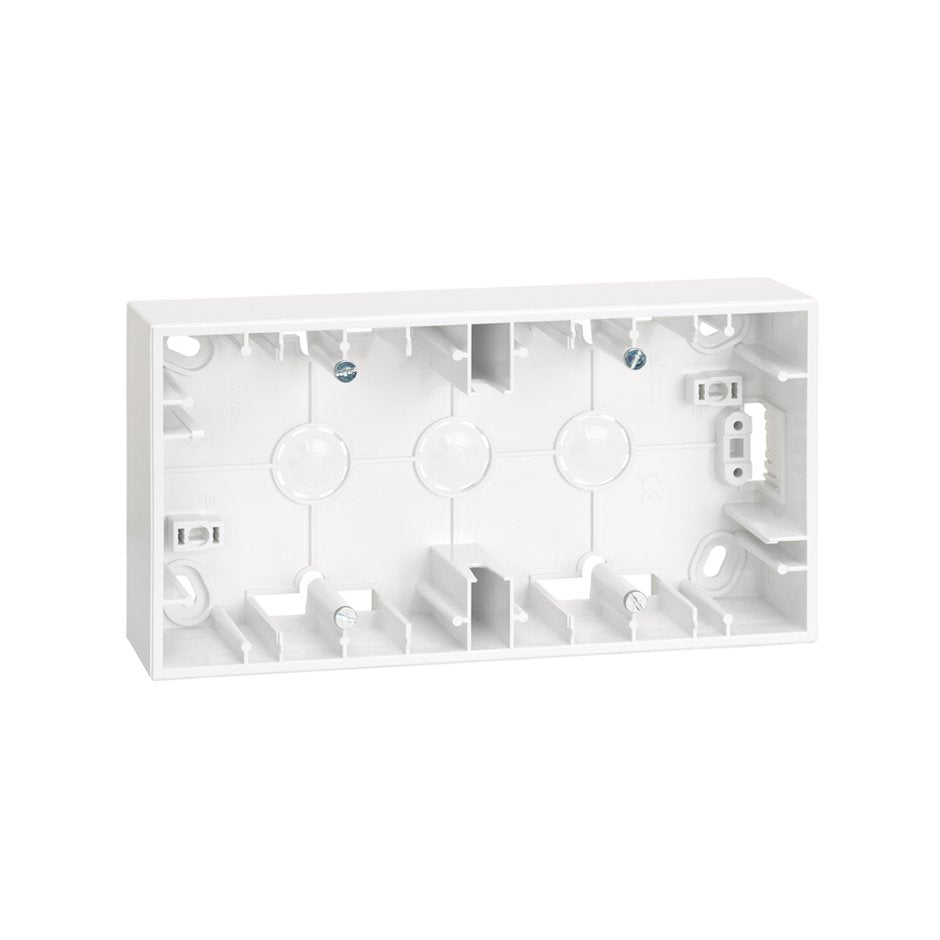 Base para caja pared de superficie para 2 elementos  Simon 27 Play