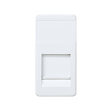 Toma de voz y datos plana de módulo estrecho con guardapolvo para 1 conector RJ45 AMP®, Simon Serie 27 Play