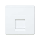 Toma de voz y datos plana con guardapolvo para 1 conector RJ45 AMP®, Simon Serie 27 Play