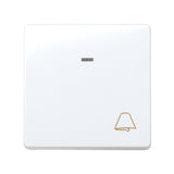 Pulsador con grabado campana y luz localizadora, Simon Serie 27 Play